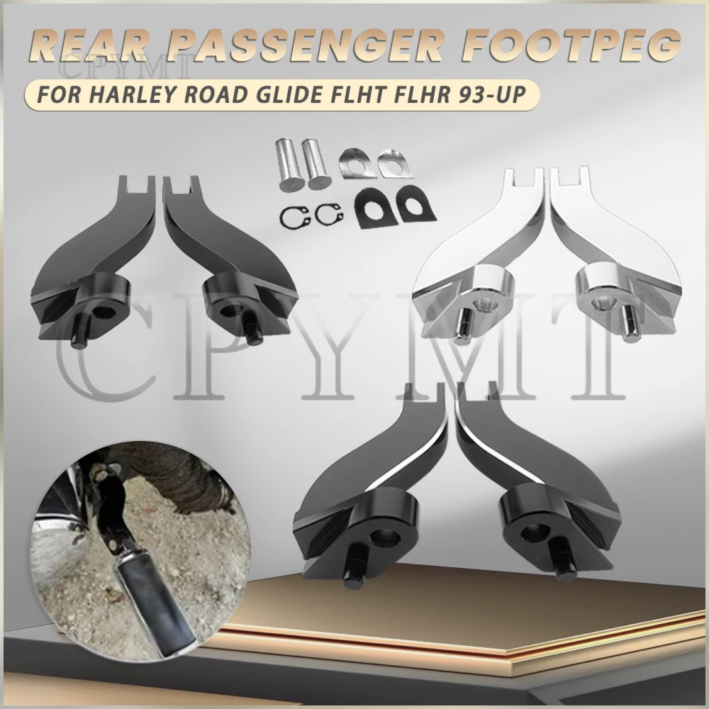 

Passenger Mount Rear Foot Peg Kits Fit For Harley Touring Electra Street Glide Road King Road Glide FLHT FLHR FLTR 93-Up