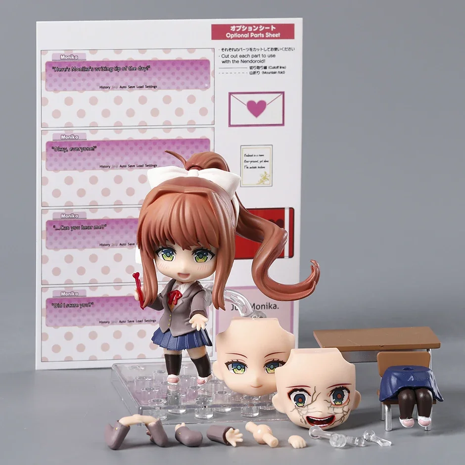 Doki Doki Literature Club! Monika 1817 Action Figure Figurine Cute Toys Dolls Gift