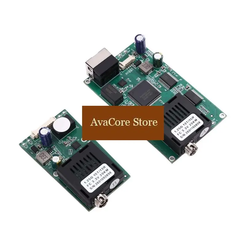 AvaCore1 IP Ethernet Video With 1 TTL Data Over Fiber Optic Converter 1310Nm/1550Nm FC Singlemode Fiber 20Km, TTL 460Kbps