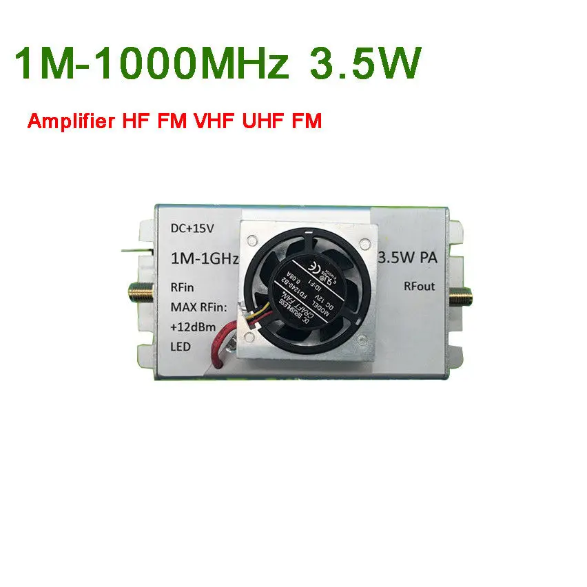 Imagem -02 - Amplificador de Potência hf fm Vhf Uhf Transmissor fm de Banda Larga para rf Ham Amplificador de Rádio 3.5w 1m1000mhz rf