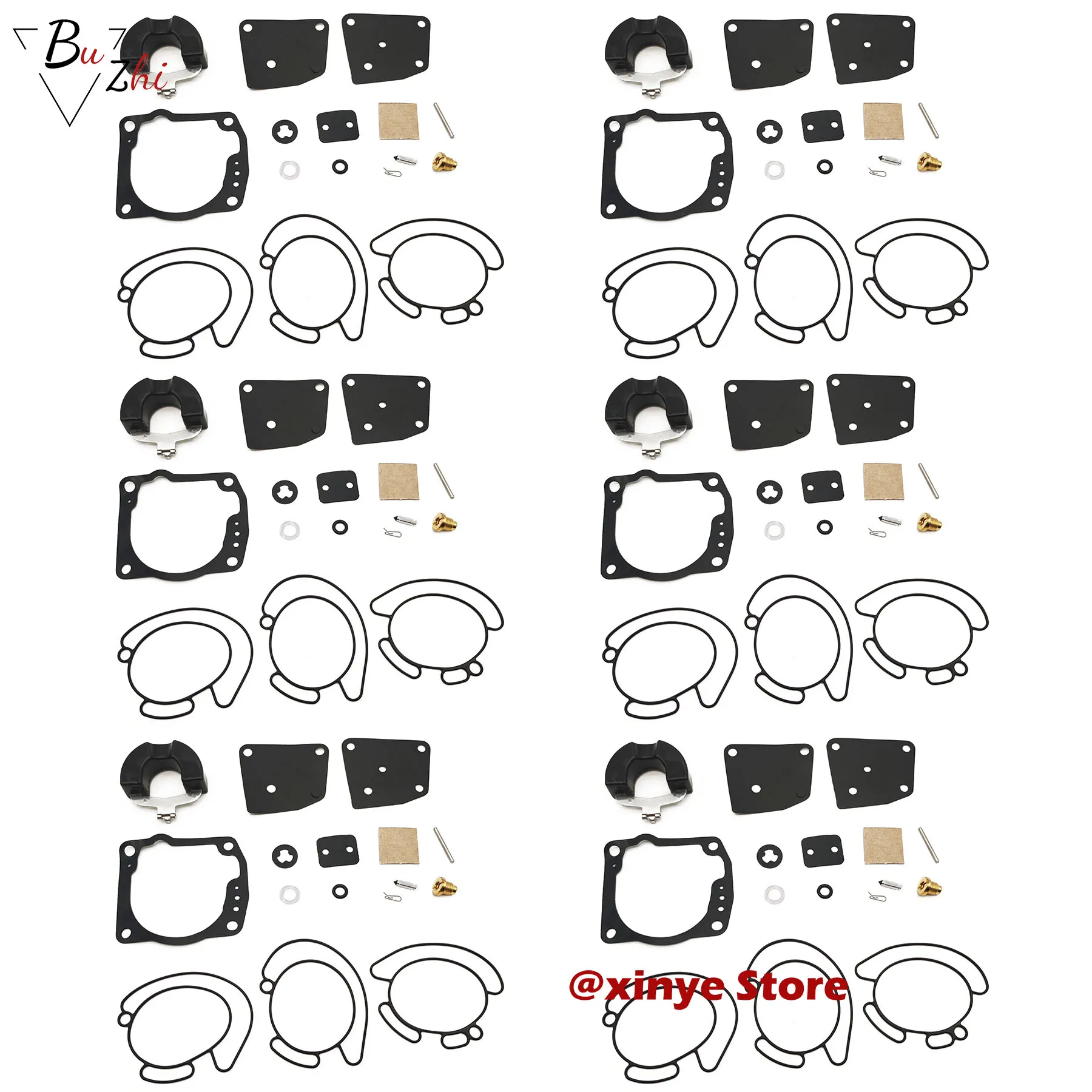 طقم إعادة بناء إصلاح المكربن يناسب جونسون Evinrude V4 V6 90 115 125 150 175 HP 438996   18-7247