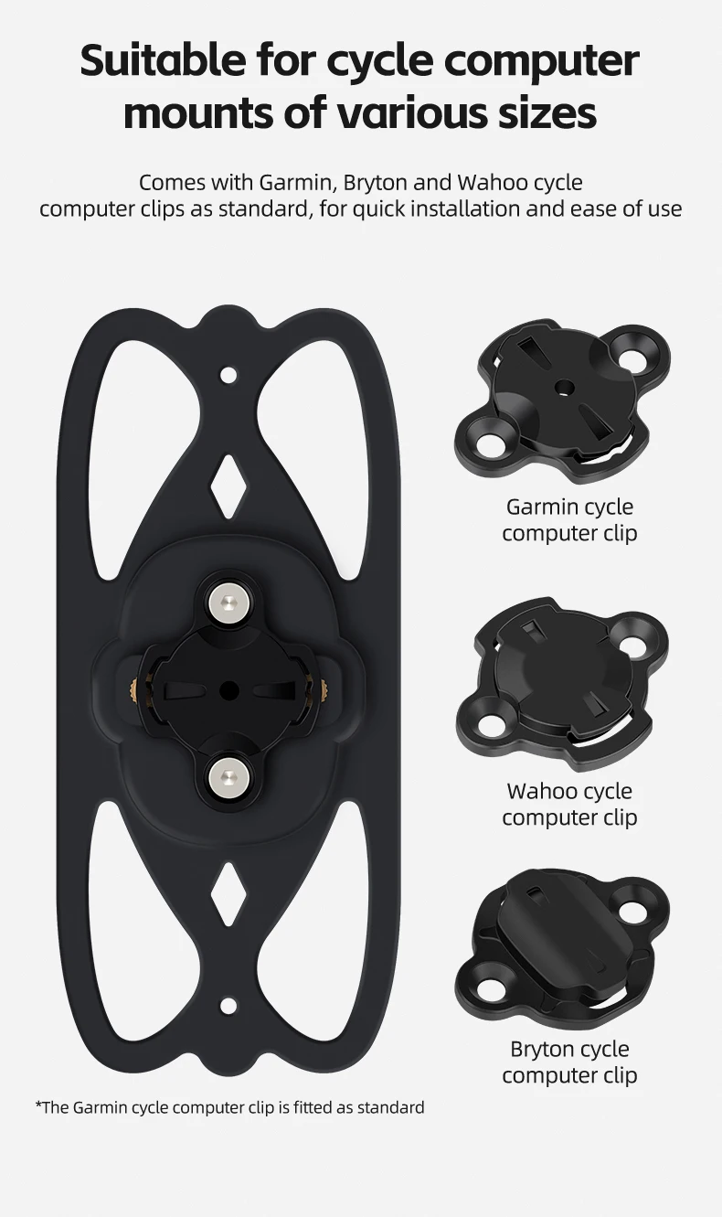 GUB P13 Handy-Fahrradhalterung, sichere Silikon-Halterung für Computer und Smartphone, kompatibel mit Garmin, Bryton, Wahoo – Detail 7