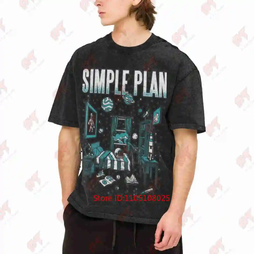 Simple Plan Vintage Washed Tee Pure Cotton T-Shirt