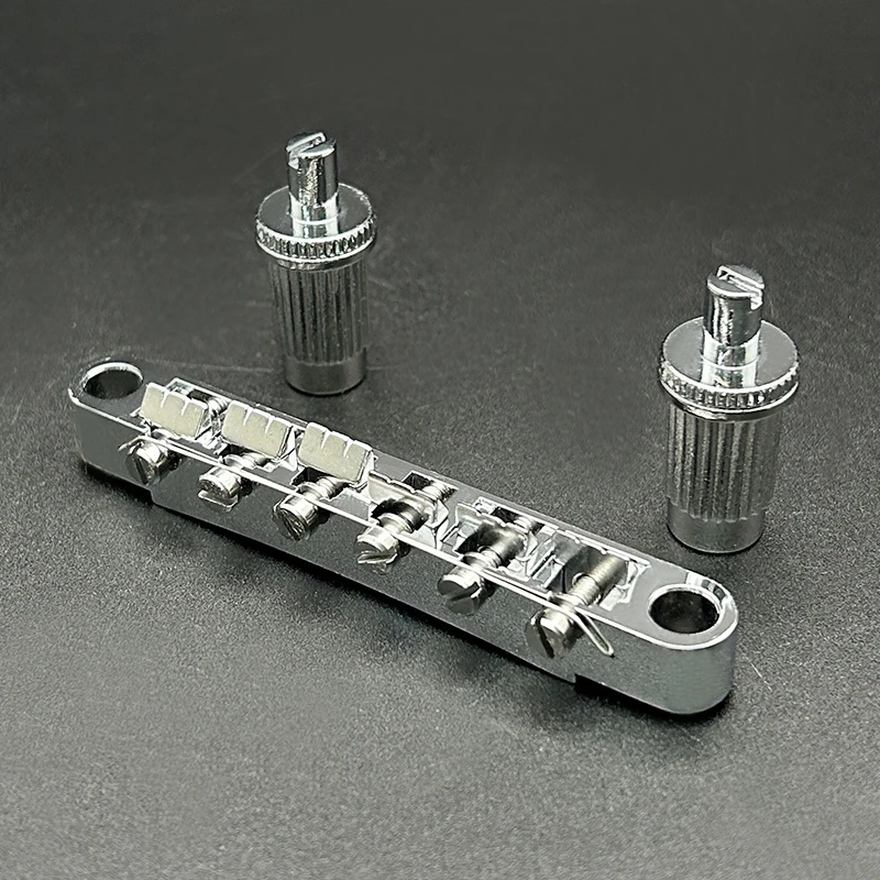 A Set 12-String Saddle Tune-O-Matic Bridge for LP Electric Guitar Chrome