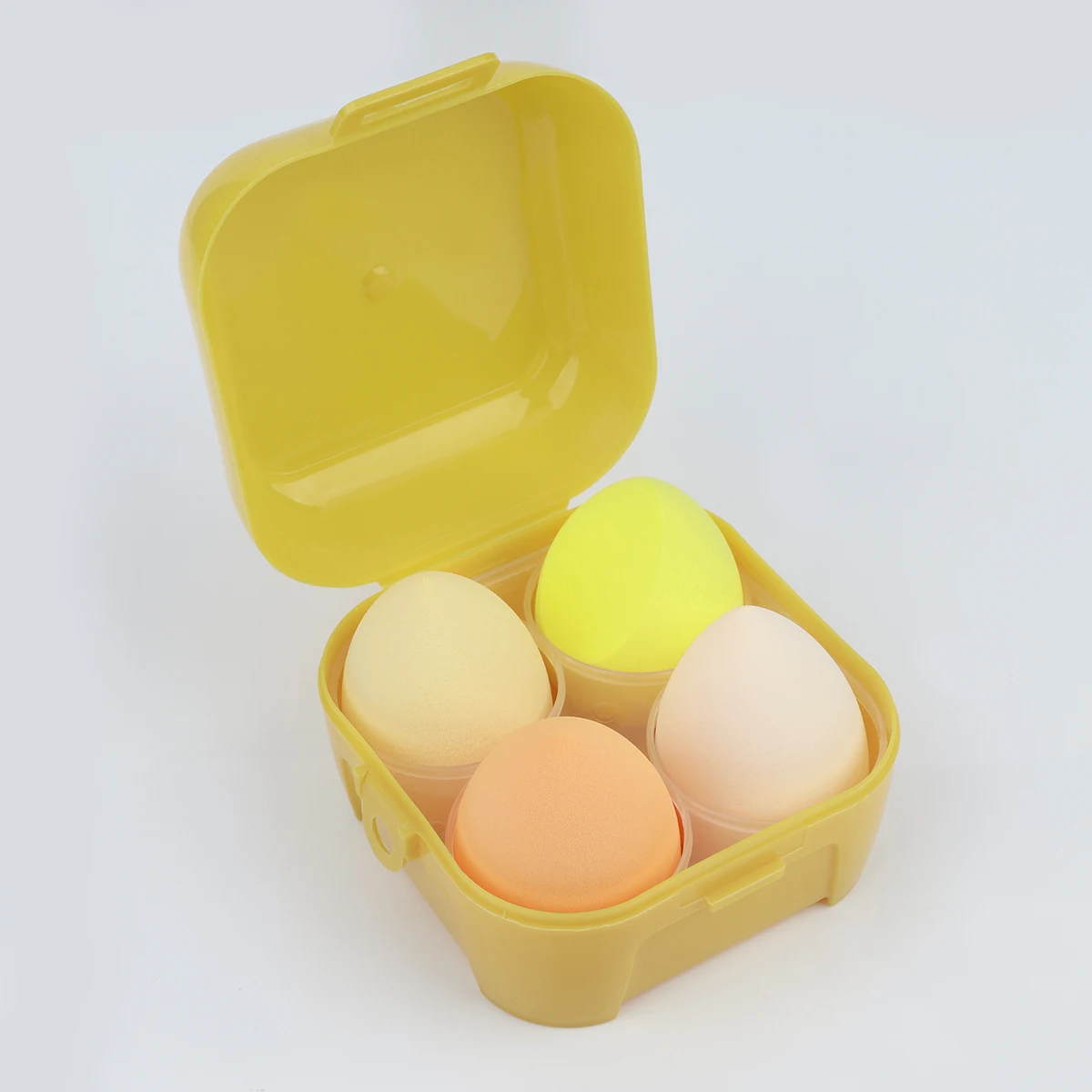 مجموعة إسفنجة مكياج عالمية، إسفنجة مزج كريم الأساس، سائل لا تشوبه شائبة، كريم وبودرة، إسفنجة مكياج متعددة الألوان مع مساحة تخزين