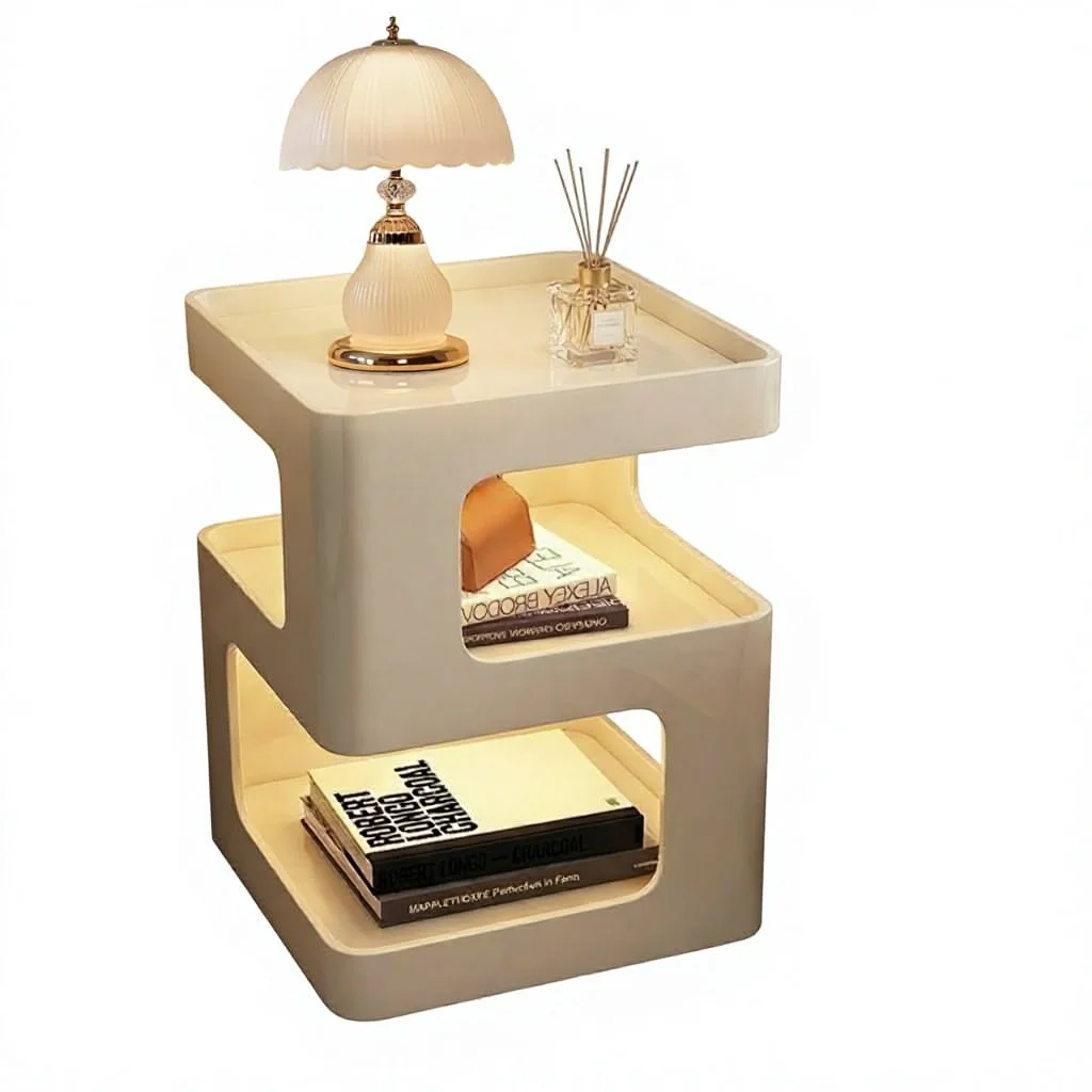 Bedside Table Iron Art Small Alternative Creative Modern Simple Light Luxury High-end Induction Light Bedroom Living Room