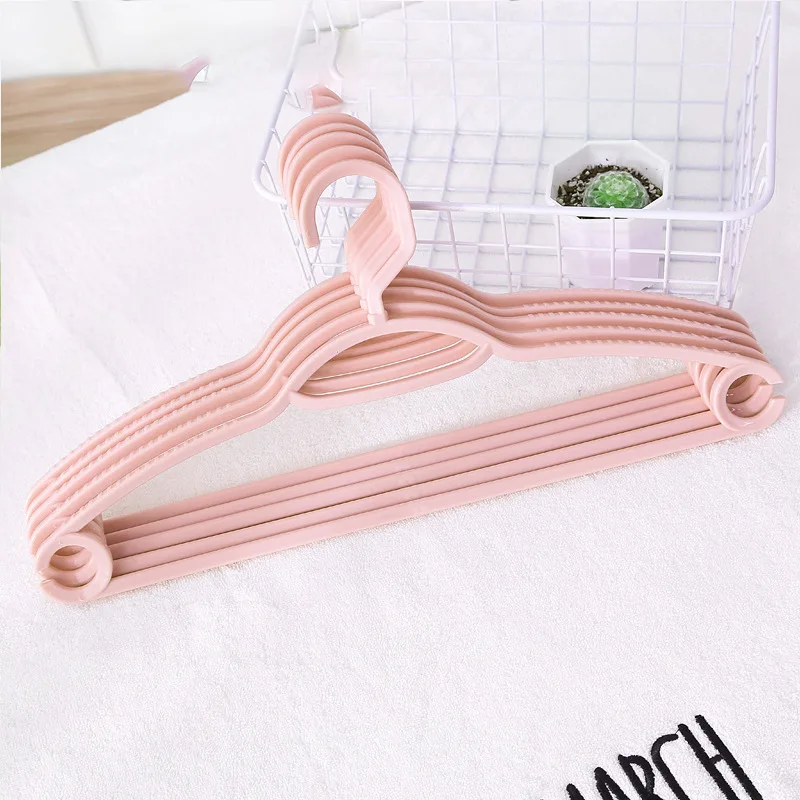 5pcs Anti-slip Clothes Hanger Drying Rack Coat Hanger Household Multifunctional Adult Clothes Drying Rack Clothing Organizer