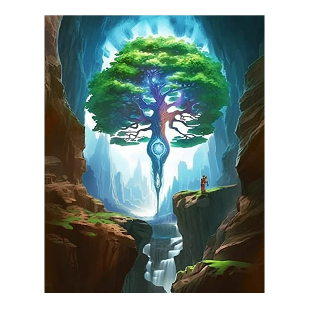 

YI BRIGH 2023 Dynamic Diamond Painting Full Square Or Round Drill DIY Handmade Tree Of Life Cave Room Decorative Gift Hot Sale