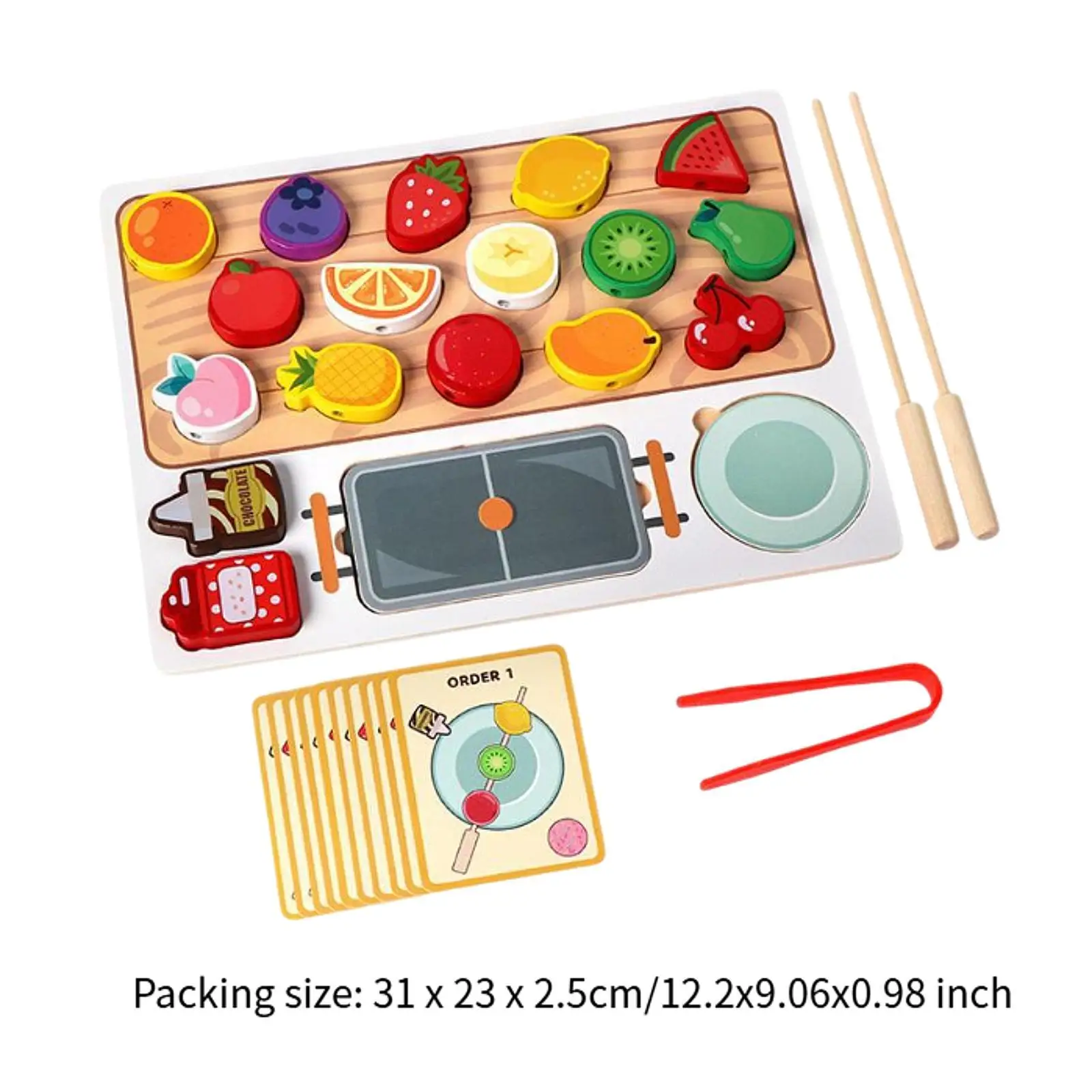 Jouets de fruits en bois pour enfants, ensemble de jeu de cuisine pour enfants, tout-petits, enfants