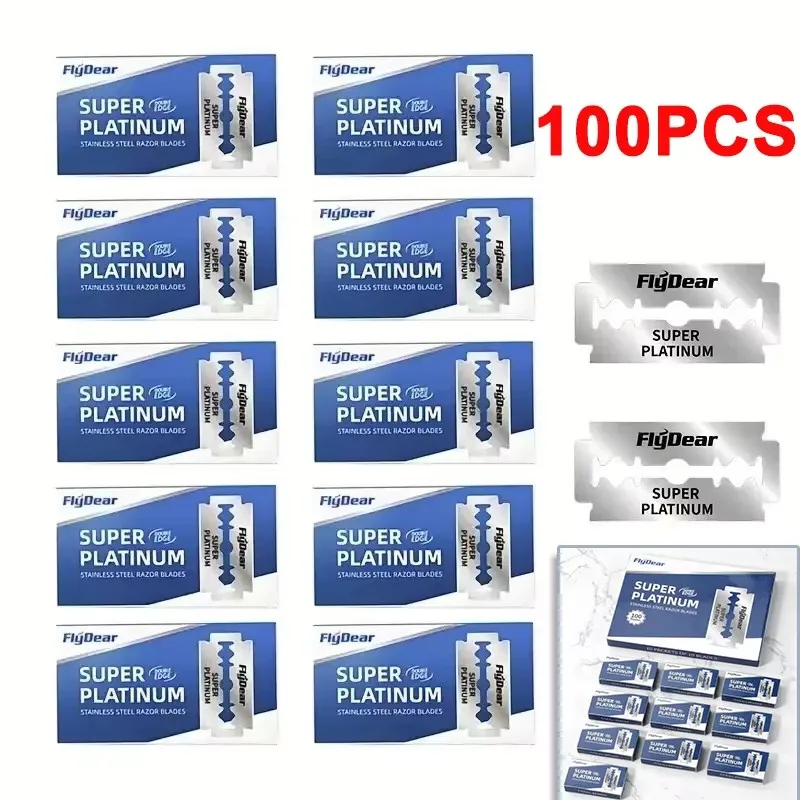 20-80pcs Men's Stainless Steel Safety Razors Blades Classic Double Edge Razor Blades For Professional Barber Hair Removal Tools