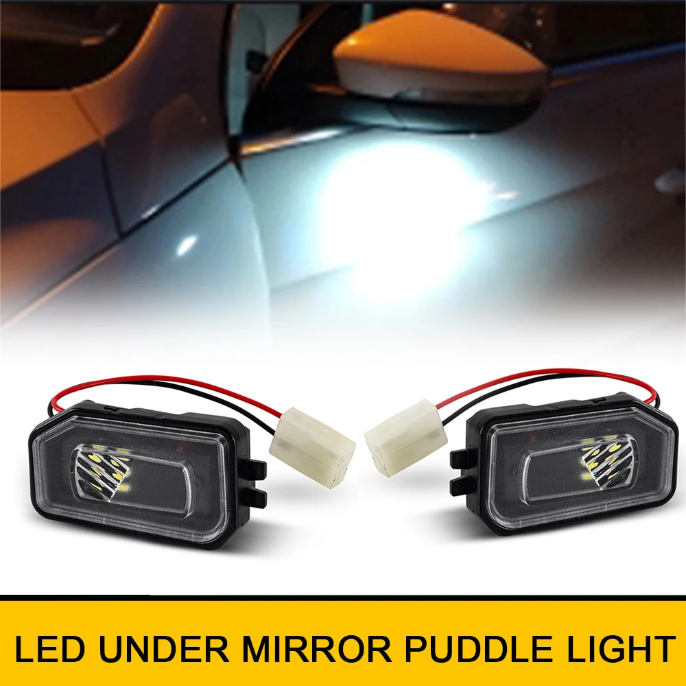 

2Pcs White LED Under Side Rearview Mirror Puddle Lights For Mercedes Benz GLC X253 X254 C253 GLB X247 C257 C217 W223 V223 W222