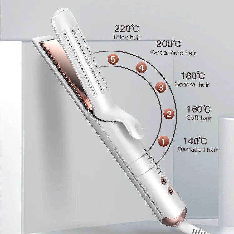 Smart Library Most Popular Patent Protection Dual Voltage 2 In 1 Hair Straightener And Curler  Cool Airflow Hair Irons