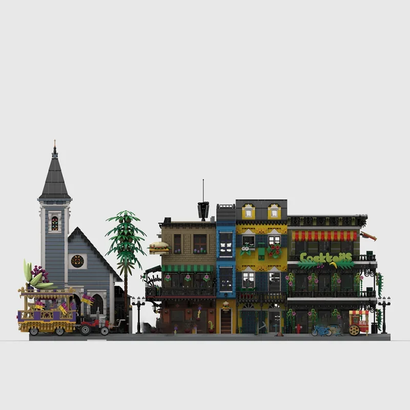 Moc Building Blocks Quarto francese Tecnologia New Orleans Mattoni modulari Modello Regali Giocattoli di Natale Set fai da te Assemblaggio
