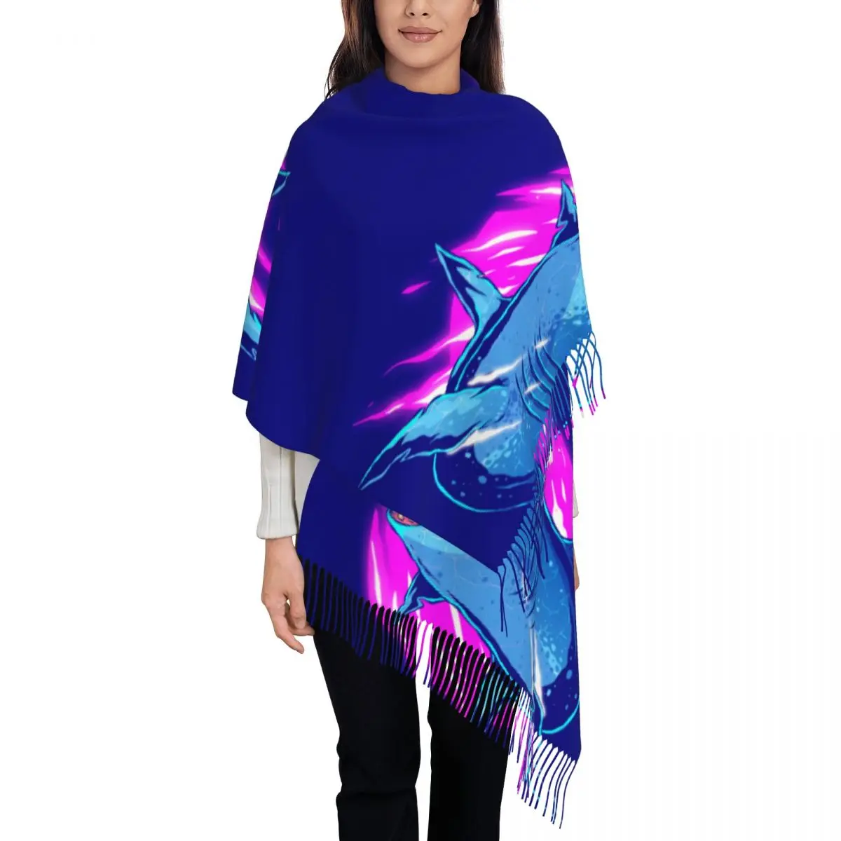 

Glowing Shark Shawls and Wraps for Evening Dresses, Womens Shawls and Wraps Dressy Shawls and Wraps for Evening Wear