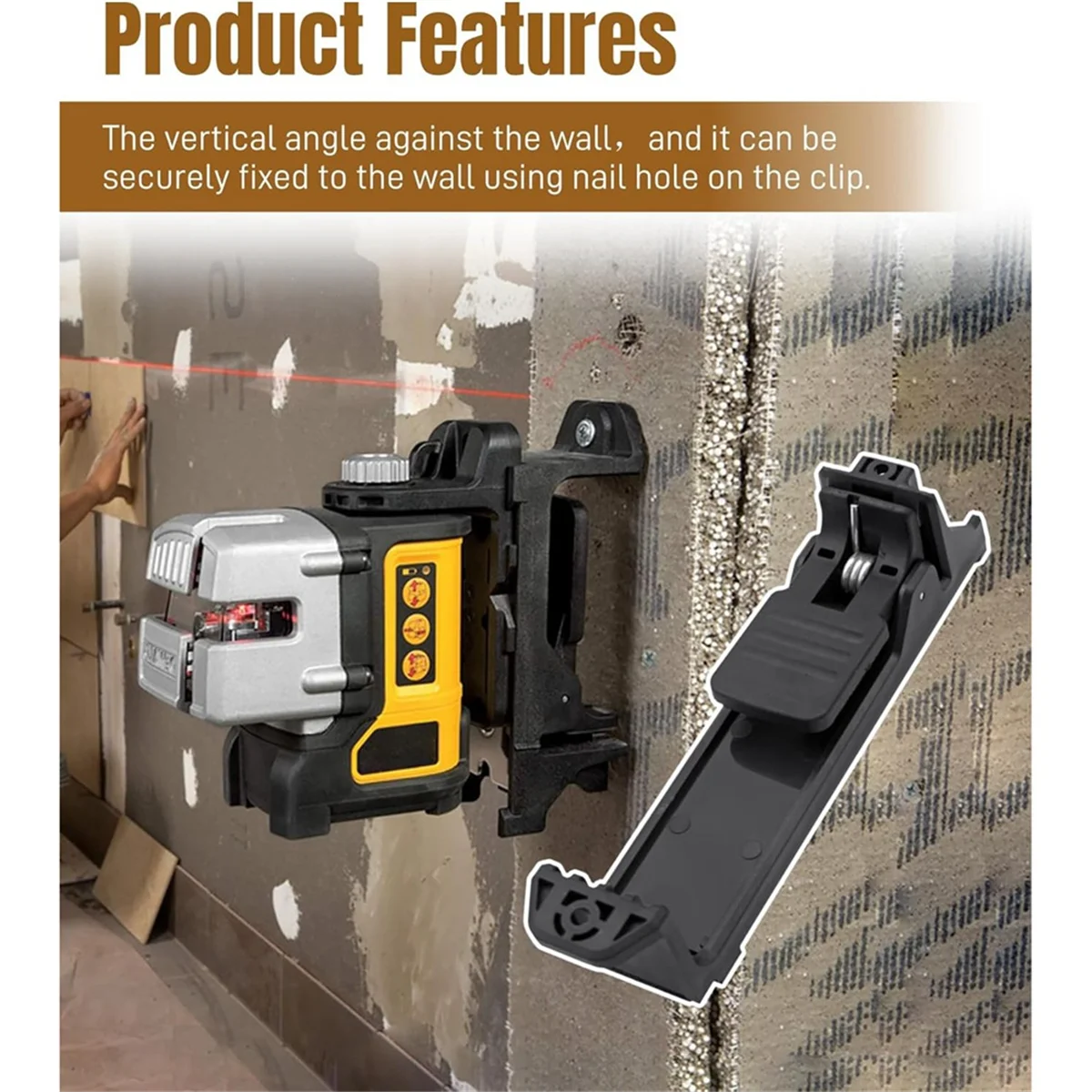 

BAAQ N425527 Wall Mount Level Support Replacement for Laser Level Wall Mount DW0811LR DW0822LR DW088LG DW089LR