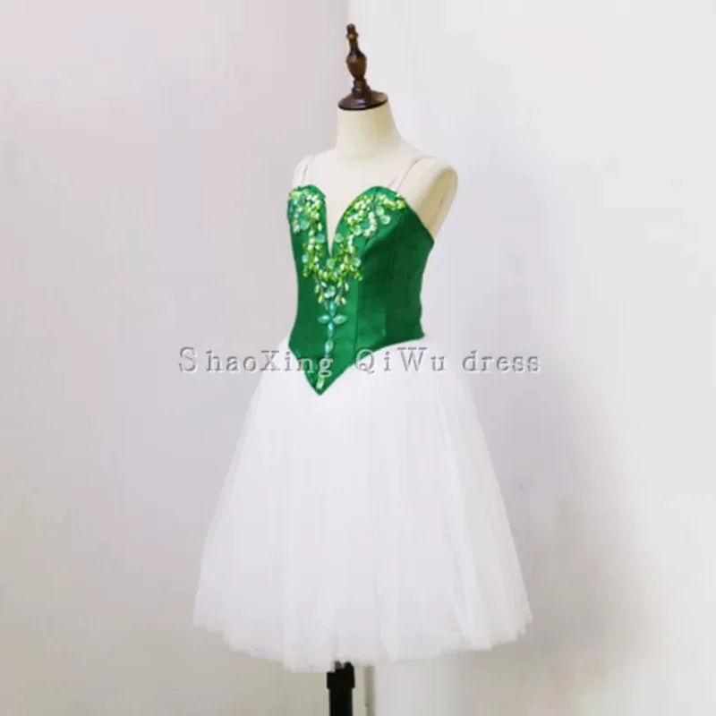 Ballet Emerald Performance Dress Professional Edition Long Dress Customization