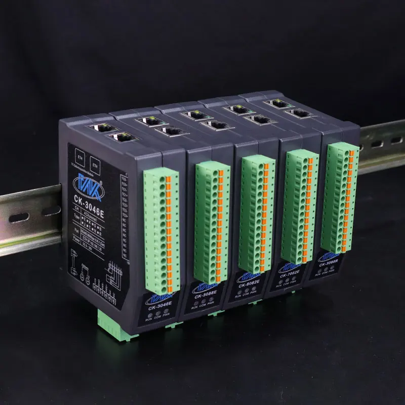 

4-Ch Thermocouple Ethernet/IP Analog Input 4-20ma Industrial IO Module RS485 Modbus Tcp/rtu Protocol for Analog Devices