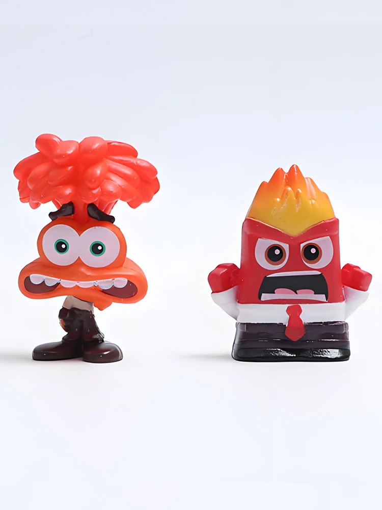 9 pçs/set novo dentro para fora 2 figura de ação brinquedo tristeza alegria raiva disgusto medo