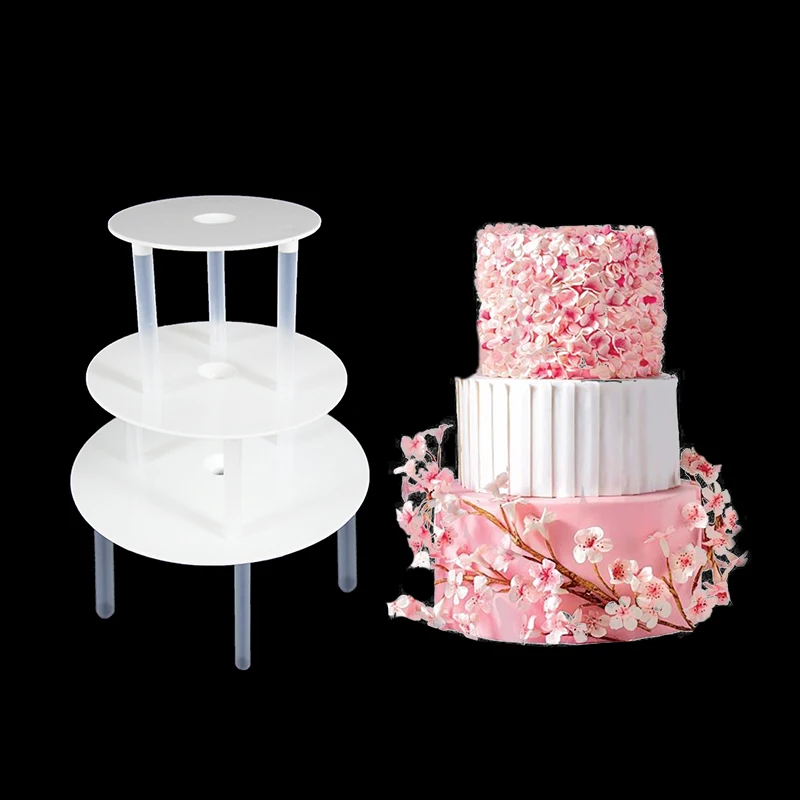 

Multi-layer Cake Support Frame Practical Stands Holder Round Spacer Piling Pillars Bracket Decor Bakery Cake Decorating Tool