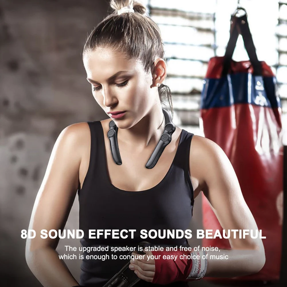 

ABS Bluetooth-совместимый динамик, подвесной шейный встроенный микрофон, беспроводной стерео бас, портативный сабвуфер, звуковая коробка