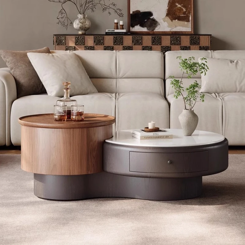 

Storage Elegant Style Side Table Space Saving Coffee Tables Aesthetic Creative Mesas De Centro Para Sala Living Room Furniture