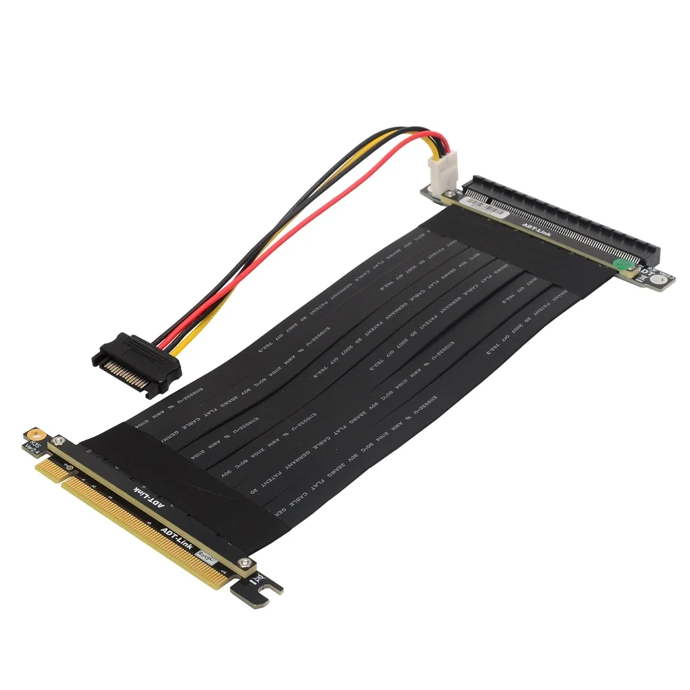 

ADT-Link PCI-E 3.0 x16 Riser Cable Graphics Card Extension PCIe 16x Corner 90° 180° 270° Connector Gen3 GTX RTX Vertical Adapter