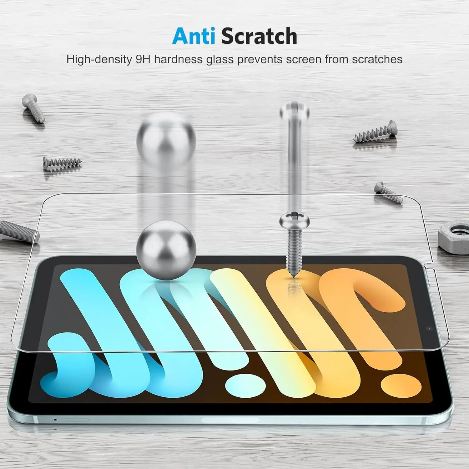 2Pcs For iPad Mini 2024 Tempered Glass Screen Protector mini 7 A2995 A2996 8.7 Inch Anti Scratch HD Clear Protective Film