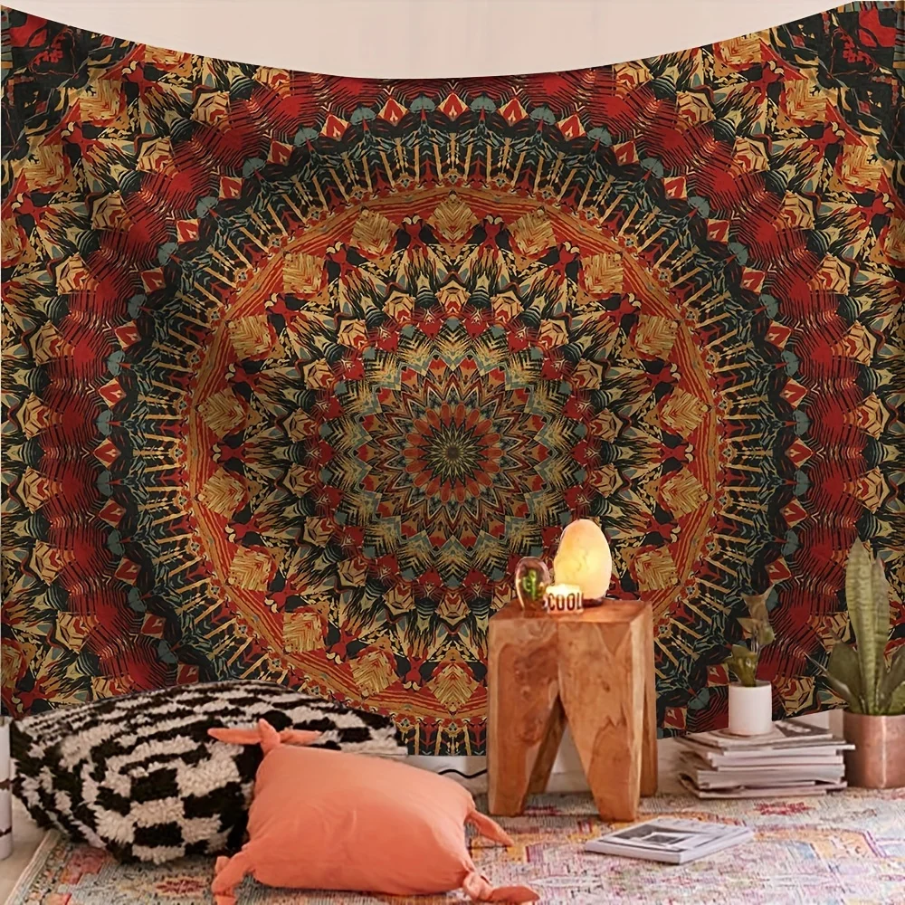 Large Boho Mandala Tapestry Wall Hanging Polyester Fabric Ethnic Bohemian Home Decor Mural Art Prints for Living Room Bedroom Ps
