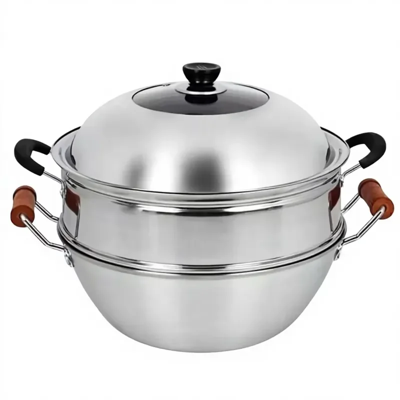 30cm Triple Layer Industrial Steam Cooker Metal Steamer