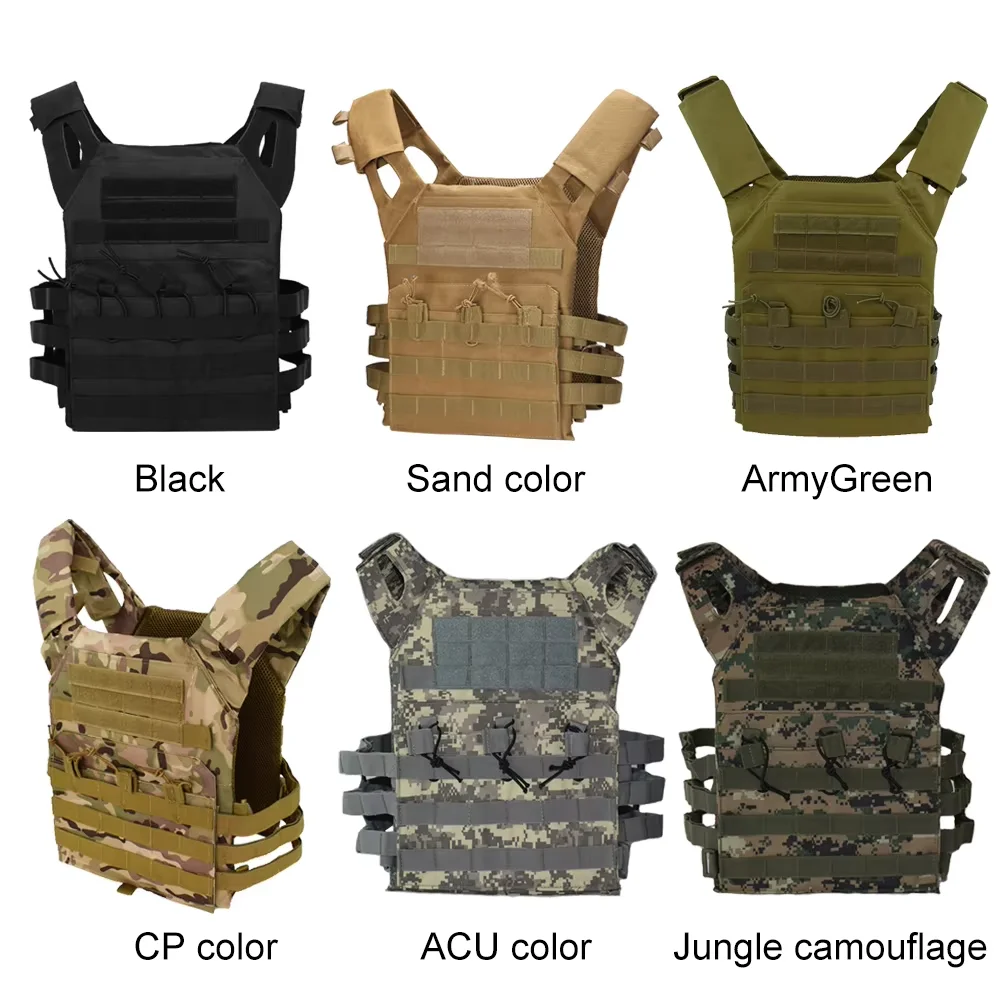 Gilet tattico in nylon Armatura da caccia Accessori softair Gilet mimetico MOLLE da combattimento