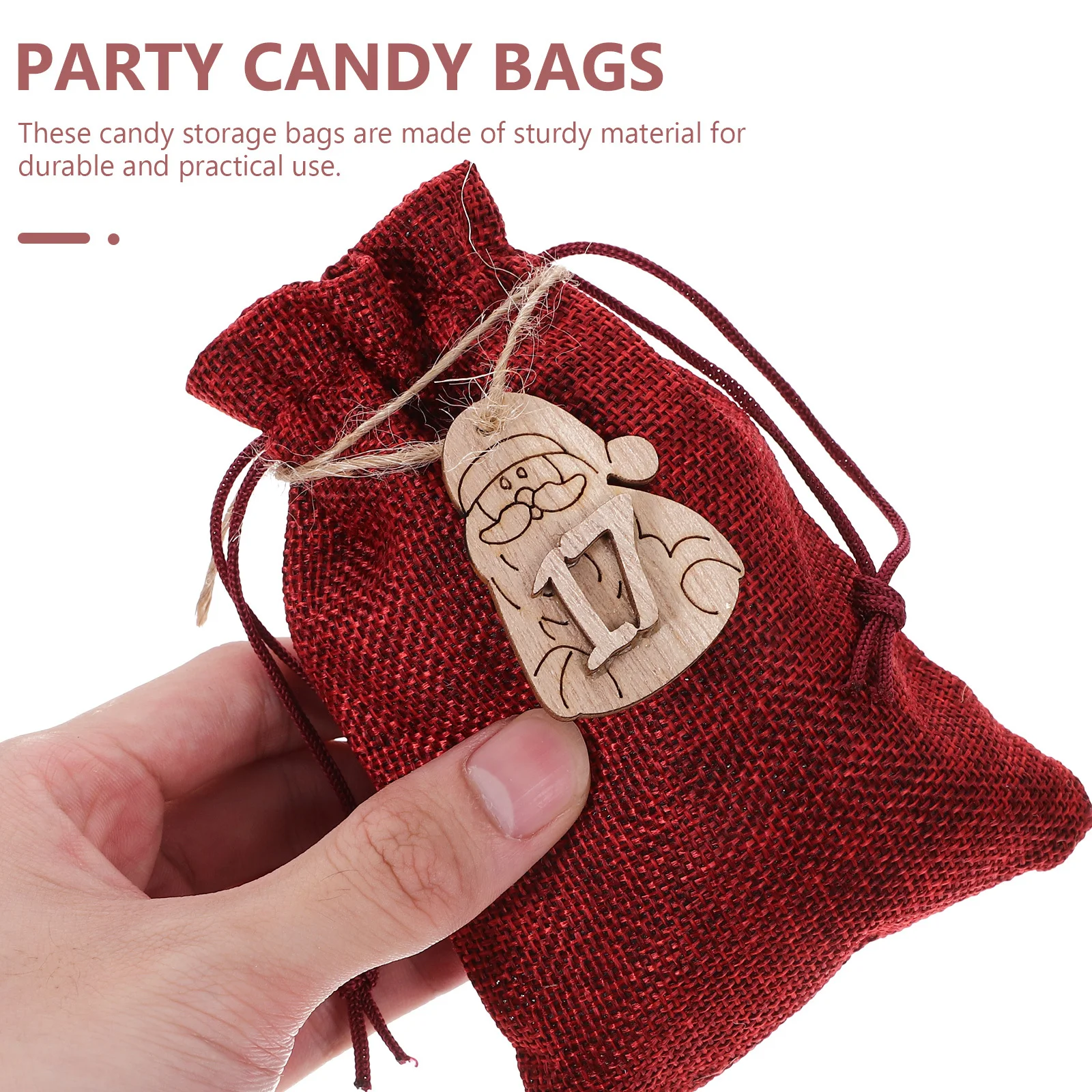 

1Set Festive Christmas Goodie Bags Reusable Gift Bags for Holiday Treats and Small Gifts Packaging Decorations