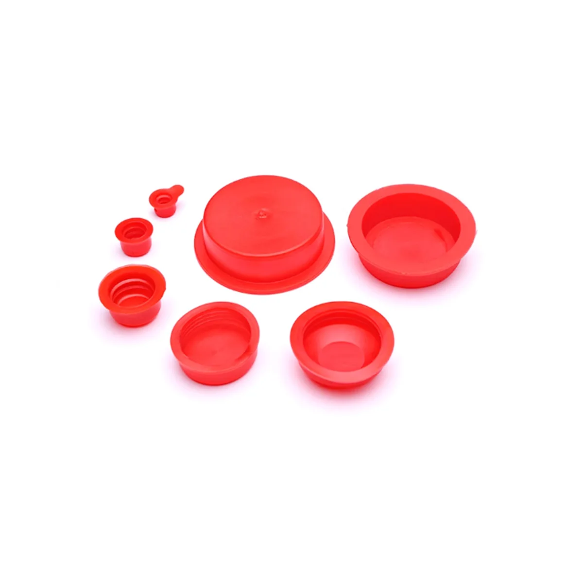 Red PVC Rubber Screw Hole Plugs Oil Cylinder Plastic Plugs Cover Nut Protective Sleeve