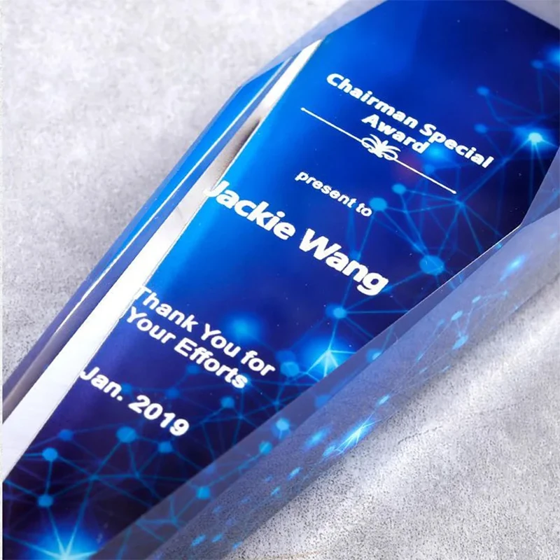 الراقية المخصصة كأس كريستال شخصية الطباعة الملونة نص الشعار الاجتماع السنوي جائزة مسابقة خطاب الموسيقى التذكارية #4