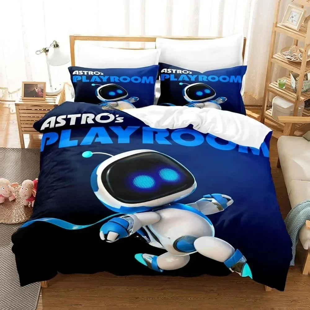 

New Fashion 3D Printing ASTRO BOT Bedding Set Cartoon Anime three-piece set Adult Kid Bedroom Duvet cover Sets Home Textiles