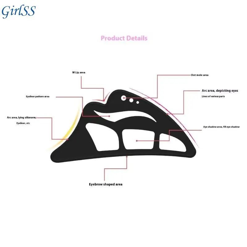 Strumento per ombretto Eyetour, in silicone sopracciglio contorni del baco da seta aiuto per delle labbra T4MB