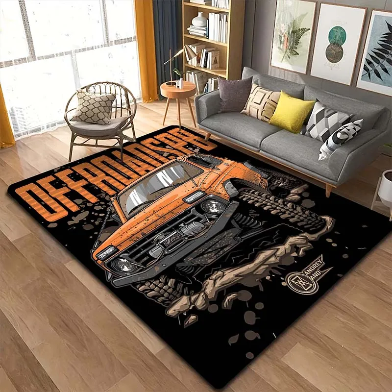 

Car Off Road Car SUV Pattern Living Room Bedroom Carpet Bedside Bathroom Floor Mat 15 Size Area Rug Cloakroom Home Decor Maison