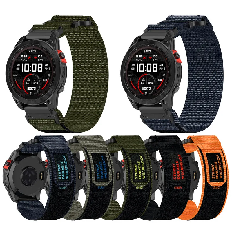 QuickFit 22mm 26mm Tactical Nylon Strap for Garmin Fenix 7X 7 7S 6X 6 Pro 6S 5 5X Plus Smart Watch Band Bracelet Enduro 2