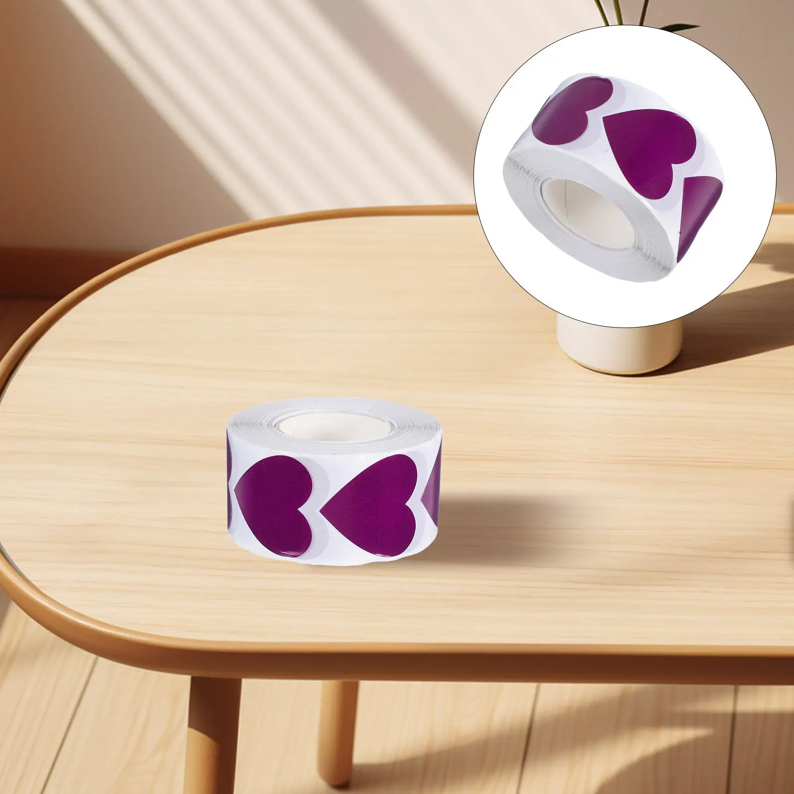 500Pcs Roll Heart Stickers Cute Love Themed Labels for Valentine's Day Party Favors Wedding Decorations Daily Organization
