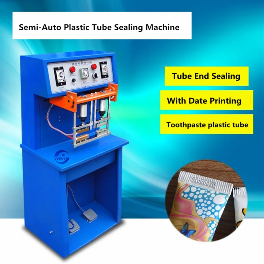 TS-80 Professional Cosmetic Cream Soft Plastic Aluminium Tube Sealing Machine Toothpaste End Tail Welding Sealer