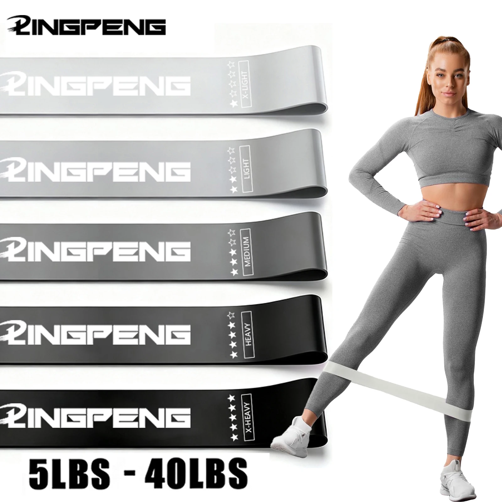 Cross-border Dedicated Yoga Latex Tension Ring Elastic Band Thin Legs Hip Lift Resistance Band Bodybuilding Tension Band