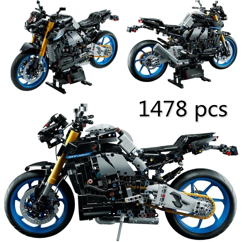 1478 قطعة التكنولوجيا 42159 MT-10SP MOC 42159 تجميعها دراجة نارية بنة عدة ، سرعة نموذج ألعاب الطوب وهدايا الأطفال
