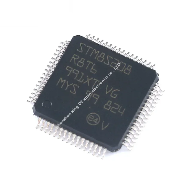 Microcontrolador original STM8S208R8T6 LQFP-64 24MHz/64KBFlash / 8 bits -Design MCU de circuito integrado