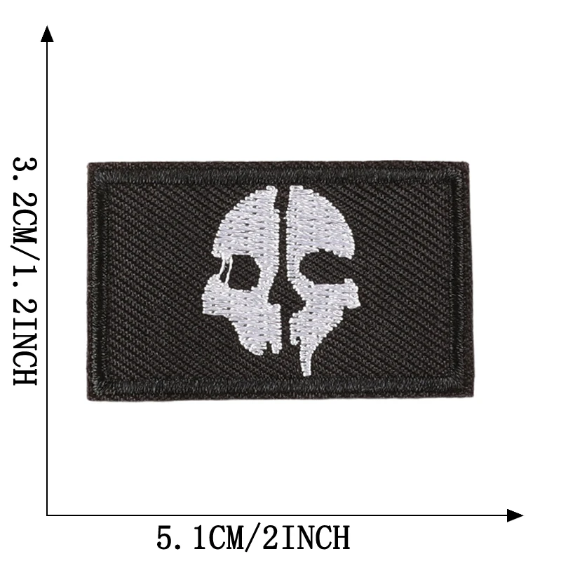 Punk Patches Eisen auf für Kleidung Designer Schädel Outdoor bestickt Parche Bordado Para Ropa Termoadesive Rock Nähen Diy Jacke – Detail 11