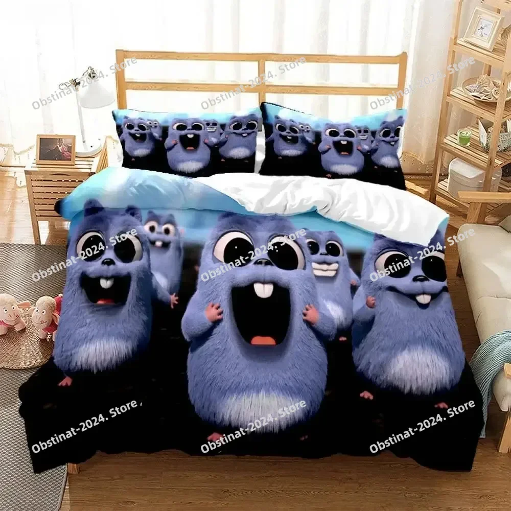 أشيب و The Lemmings الكرتون أنيمي طقم سرير طباعة مع المخدة غطاء لحاف السرير لينة واحدة مزدوجة الملكة سوبر كينج الحجم