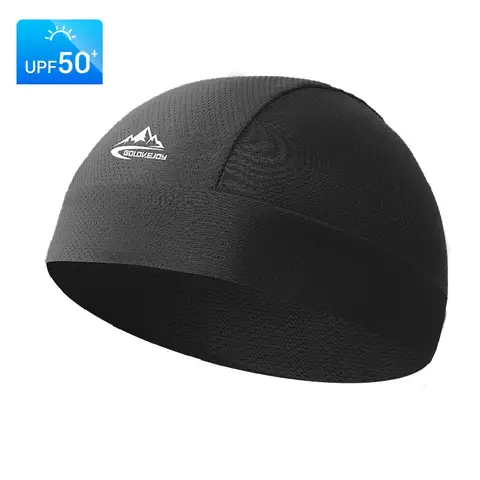 오토바이 캡 빠른 건조 자외선 차단 스포츠 모자 쿨링 스컬 캡 헬멧 라이너 땀 흡수 모자 야외 자전거 MTB 러닝 모자 남녀 공용