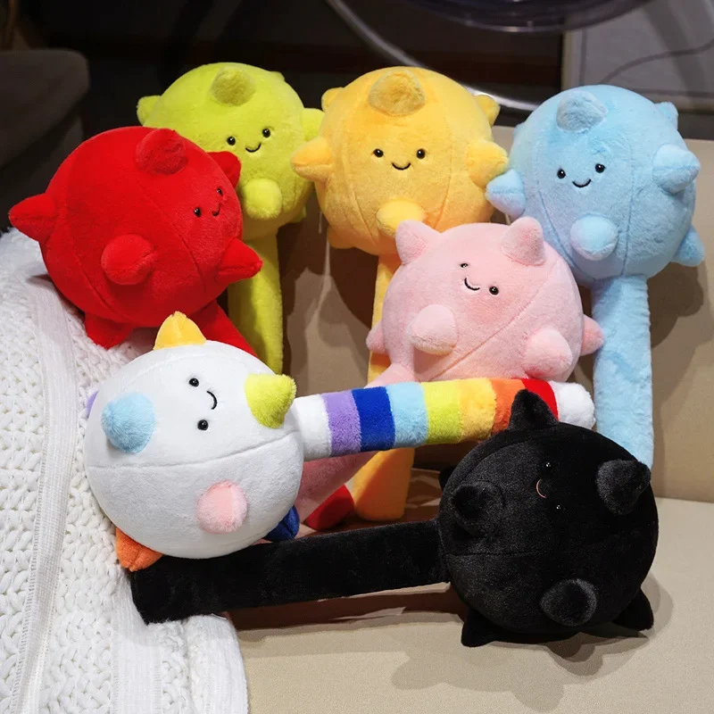 Funny Cartoon Mace Shaped Plush Hammer Soft Fluffy Cute Prank Toy Massage Stick For Party Game Friends Interactive Gift