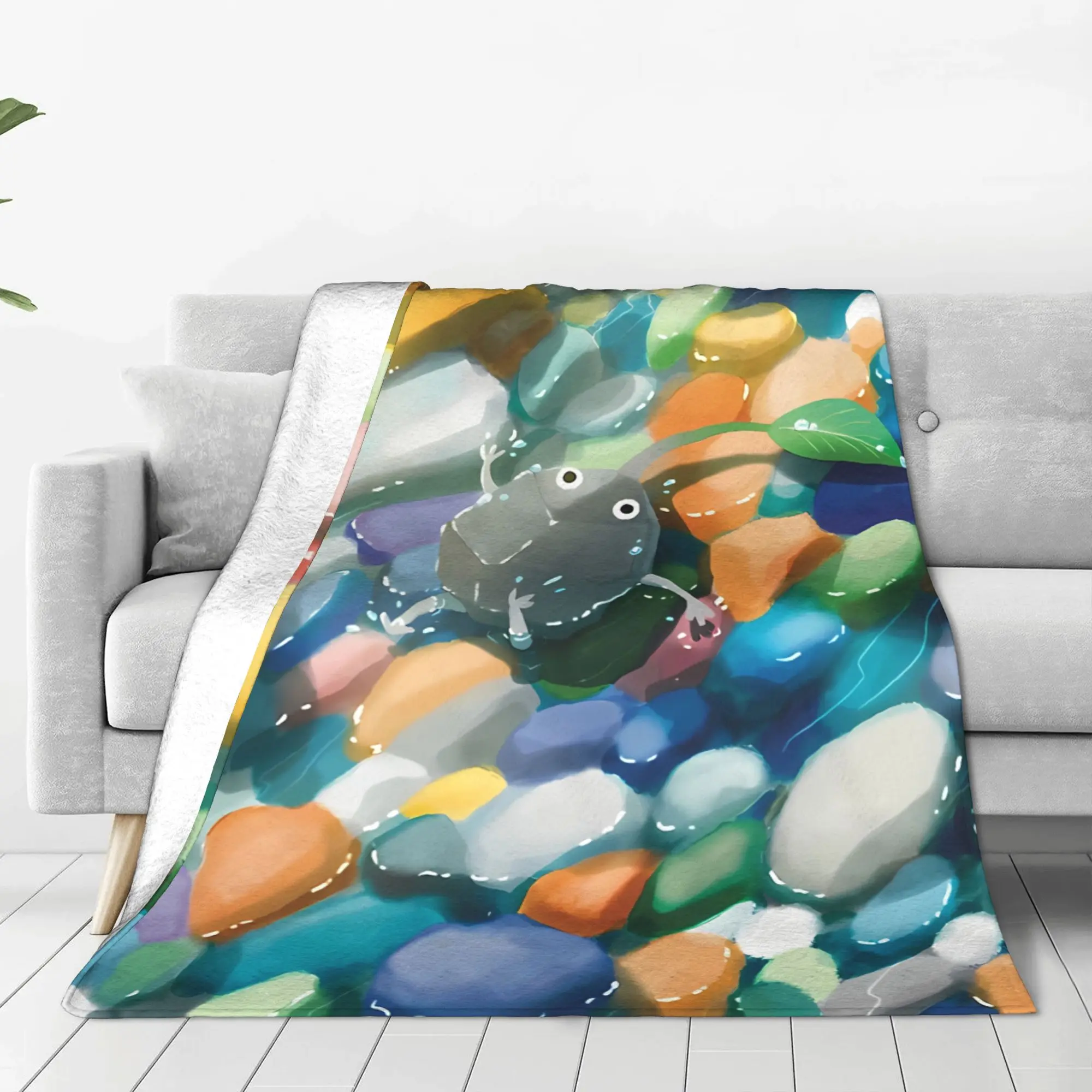 1PC Home Cutecore Pebble Puddles Pikmin Blanket Super Cosy Plush Home Living Room Sofa Halloween