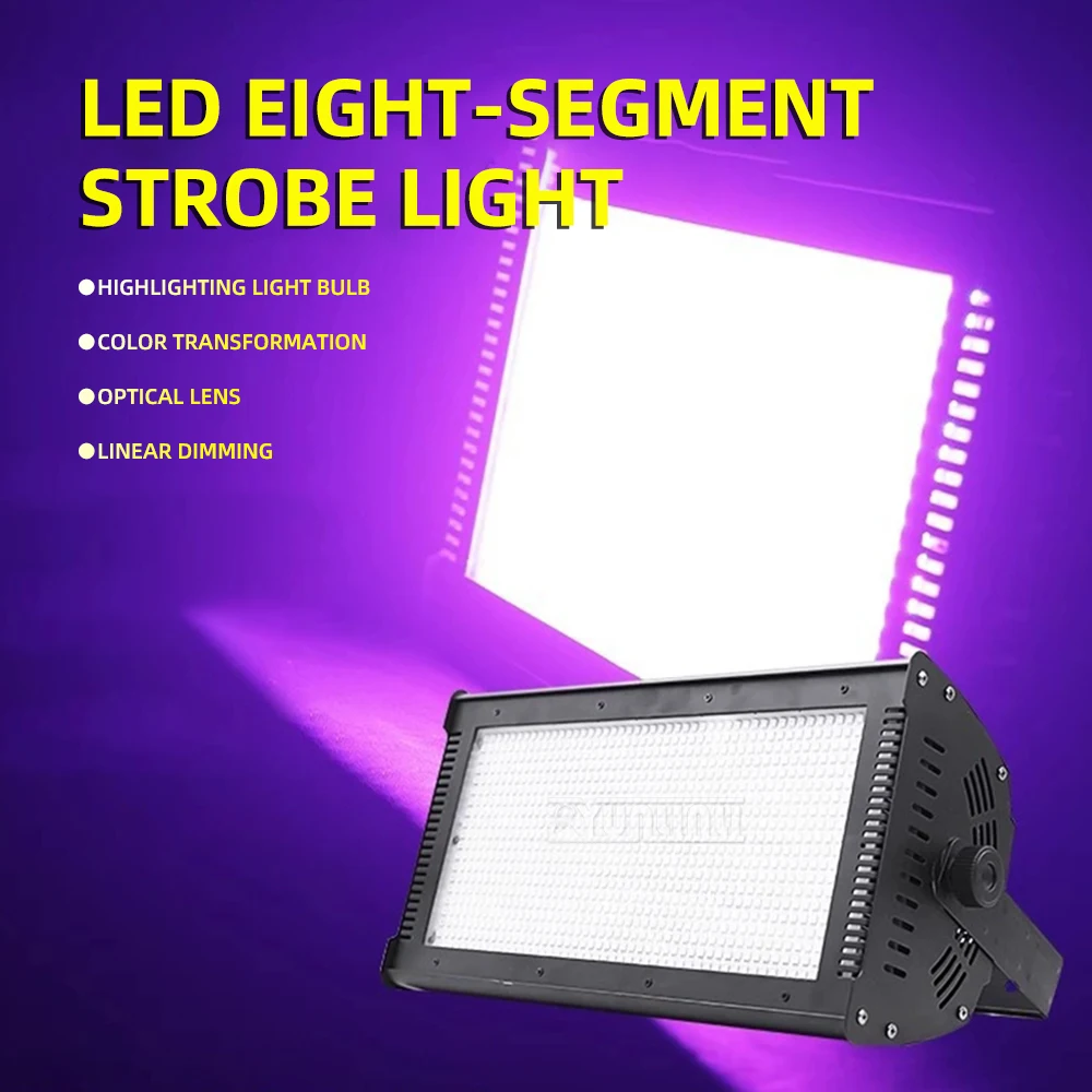 

Stage Strobe Light Full-color Bursts 48+8 Speeds with DMX512 Control for Live Broadcast Room Nightclub Bar Atmosphere Lighting