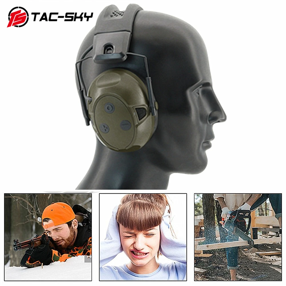 TAC-SKY With Bluetooth Tactical Headset with Silicone Earpads, Professional Hearing Protection for Shooting Hunting Tactical Use