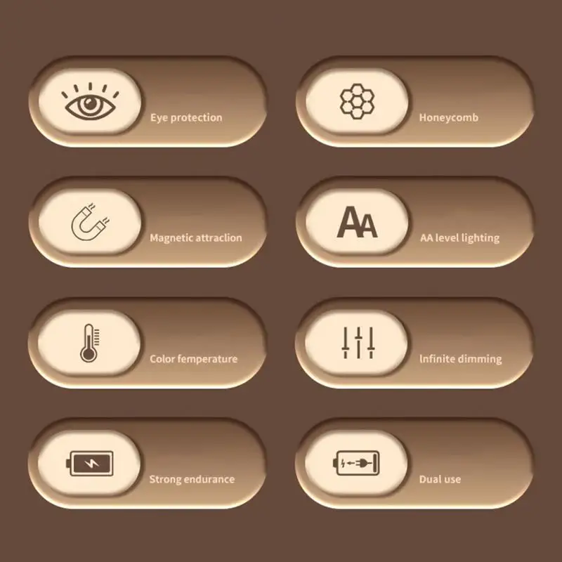 Under Cabinet Light Rechargeable Under Cabinet Light Adjustable Angle Lamp Dimmable Illumination For Living Room Study Room